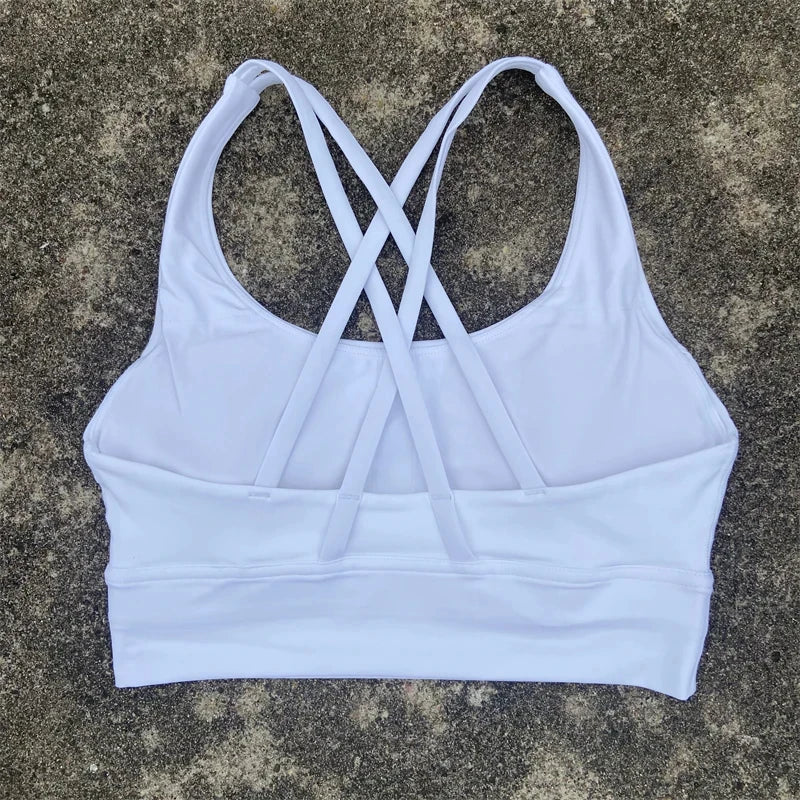 Solid Color Fitness Sports Bra