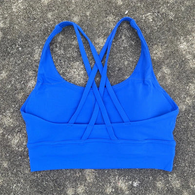 Solid Color Fitness Sports Bra