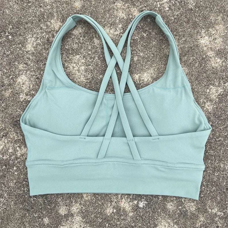 Solid Color Fitness Sports Bra