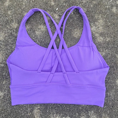 Solid Color Fitness Sports Bra