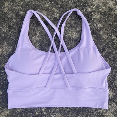 Solid Color Fitness Sports Bra