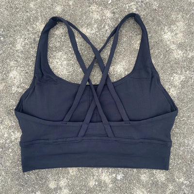 Solid Color Fitness Sports Bra