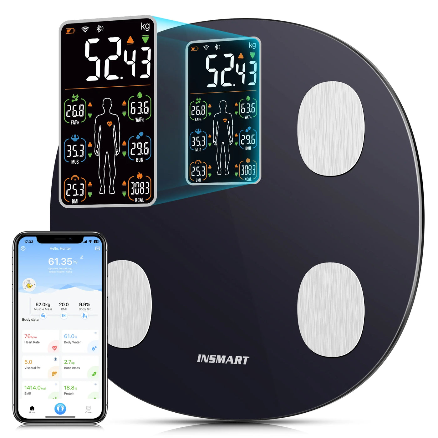 Bluetooth Smart Body Weight & BMI Scale