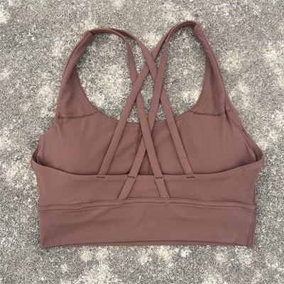 Solid Color Fitness Sports Bra